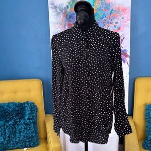 Black and White Polka Dot Blouse size small